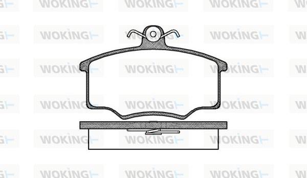 Woking P1463.00 - Bremžu uzliku kompl., Disku bremzes adetalas.lv