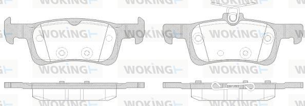 Woking P14633.00 - Bremžu uzliku kompl., Disku bremzes adetalas.lv