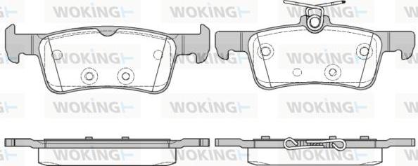 Woking P14633.10 - Bremžu uzliku kompl., Disku bremzes adetalas.lv