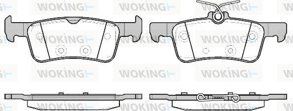 Woking P14633.20 - Bremžu uzliku kompl., Disku bremzes adetalas.lv