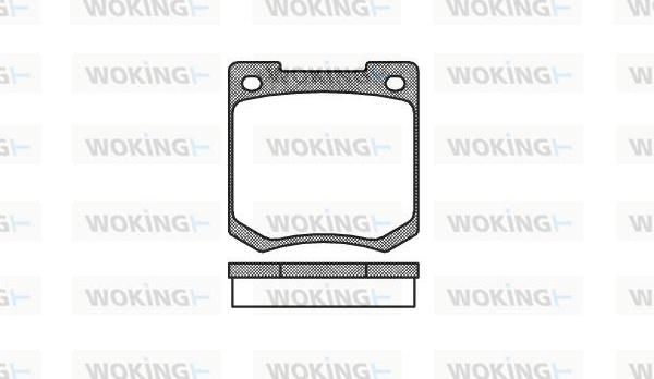 Woking P1403.00 - Bremžu uzliku kompl., Disku bremzes adetalas.lv