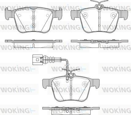 Woking P14163.11 - Bremžu uzliku kompl., Disku bremzes adetalas.lv