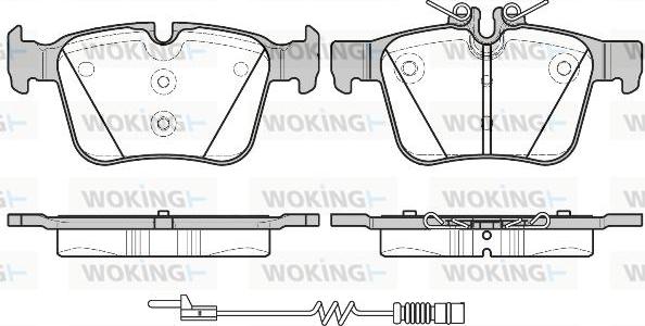 Woking P14163.20 - Bremžu uzliku kompl., Disku bremzes adetalas.lv