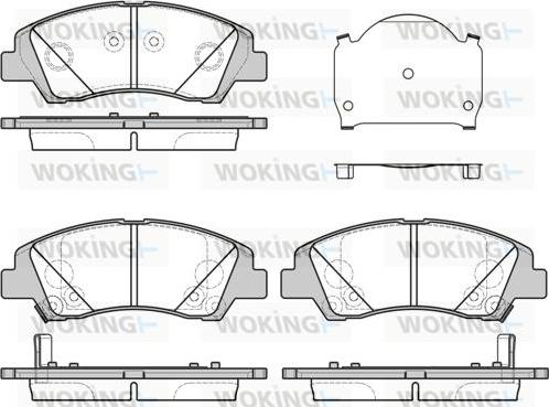 Woking P14833.02 - Bremžu uzliku kompl., Disku bremzes adetalas.lv