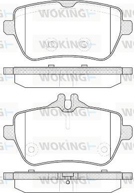 Woking P14353.00 - Bremžu uzliku kompl., Disku bremzes adetalas.lv