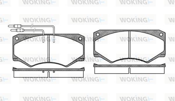 Woking P1473.04 - Bremžu uzliku kompl., Disku bremzes adetalas.lv