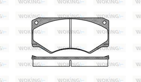 Woking P1473.00 - Bremžu uzliku kompl., Disku bremzes adetalas.lv