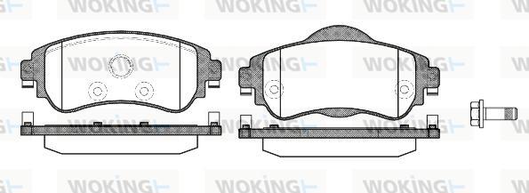 Woking P15643.08 - Bremžu uzliku kompl., Disku bremzes adetalas.lv