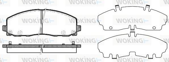 Woking P15843.04 - Bremžu uzliku kompl., Disku bremzes adetalas.lv