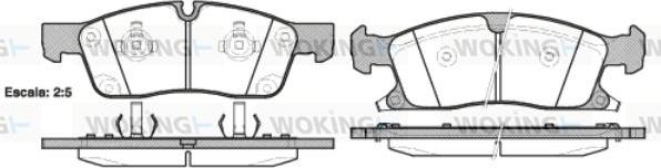 Woking P15303.02 - Bremžu uzliku kompl., Disku bremzes adetalas.lv