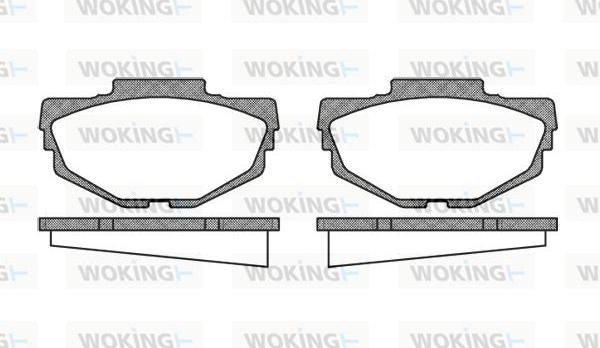 Woking P1533.00 - Bremžu uzliku kompl., Disku bremzes adetalas.lv