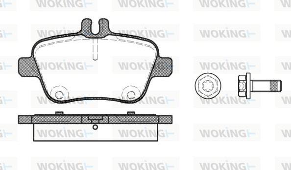 Woking P15773.00 - Bremžu uzliku kompl., Disku bremzes adetalas.lv