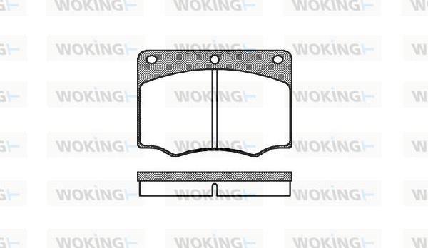 Woking P1643.00 - Bremžu uzliku kompl., Disku bremzes adetalas.lv