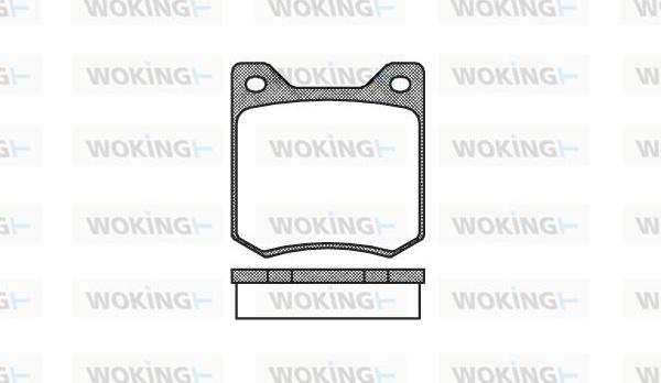 Woking P1663.00 - Bremžu uzliku kompl., Disku bremzes adetalas.lv