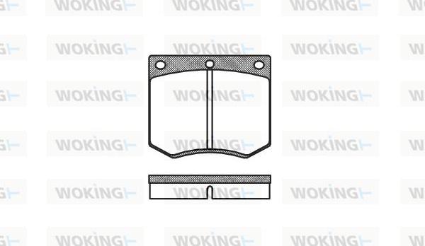 Woking P1633.00 - Bremžu uzliku kompl., Disku bremzes adetalas.lv