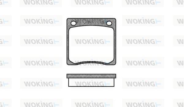 Woking P1673.00 - Bremžu uzliku kompl., Disku bremzes adetalas.lv