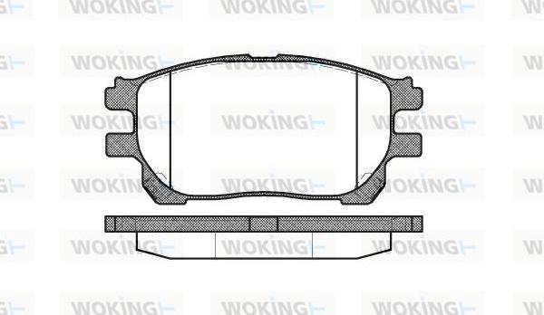 Woking P10433.00 - Bremžu uzliku kompl., Disku bremzes adetalas.lv