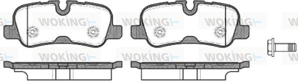 Woking P10593.10 - Bremžu uzliku kompl., Disku bremzes adetalas.lv