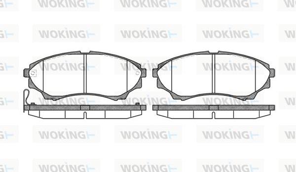 Woking P10513.00 - Bremžu uzliku kompl., Disku bremzes adetalas.lv