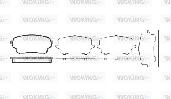 Woking P10663.01 - Bremžu uzliku kompl., Disku bremzes adetalas.lv