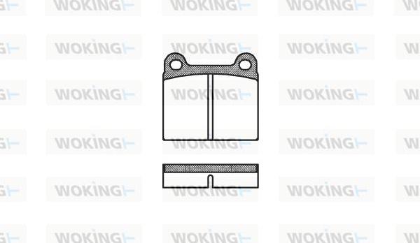 Woking P1063.00 - Bremžu uzliku kompl., Disku bremzes adetalas.lv