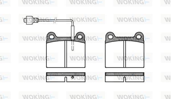 Woking P1063.02 - Bremžu uzliku kompl., Disku bremzes adetalas.lv