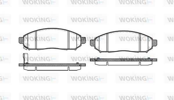 Woking P10623.01 - Bremžu uzliku kompl., Disku bremzes adetalas.lv