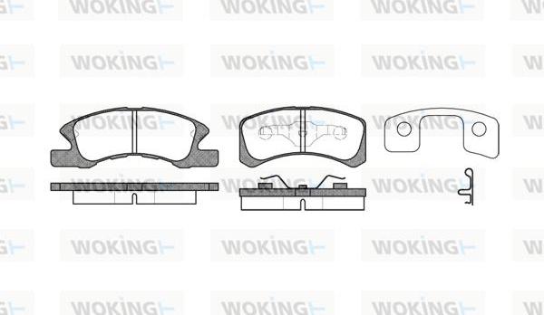 Woking P10113.02 - Bremžu uzliku kompl., Disku bremzes adetalas.lv