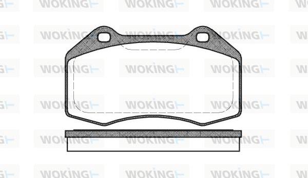 Woking P10133.00 - Bremžu uzliku kompl., Disku bremzes adetalas.lv