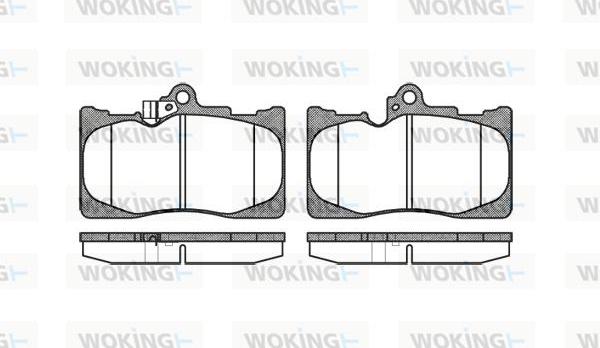 Woking P10803.02 - Bremžu uzliku kompl., Disku bremzes adetalas.lv