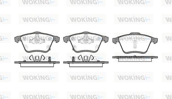 Woking P10823.02 - Bremžu uzliku kompl., Disku bremzes adetalas.lv