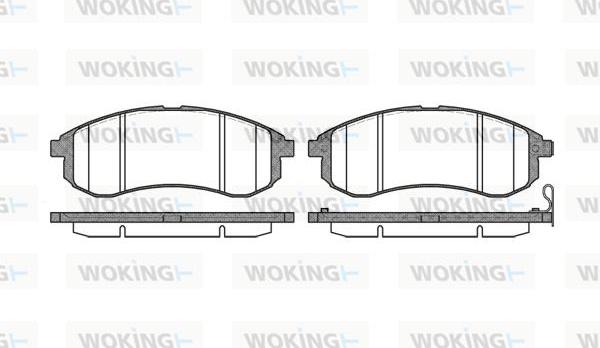 Woking P10293.01 - Bremžu uzliku kompl., Disku bremzes adetalas.lv