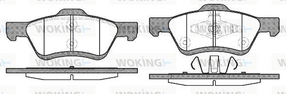 Woking P10243.00 - Bremžu uzliku kompl., Disku bremzes adetalas.lv