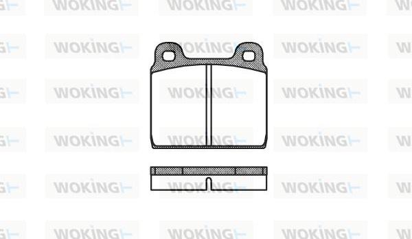 Woking P1023.00 - Bremžu uzliku kompl., Disku bremzes adetalas.lv