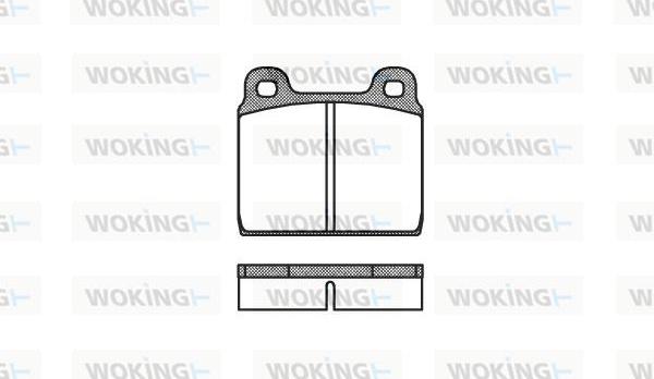 Woking P1023.20 - Bremžu uzliku kompl., Disku bremzes adetalas.lv