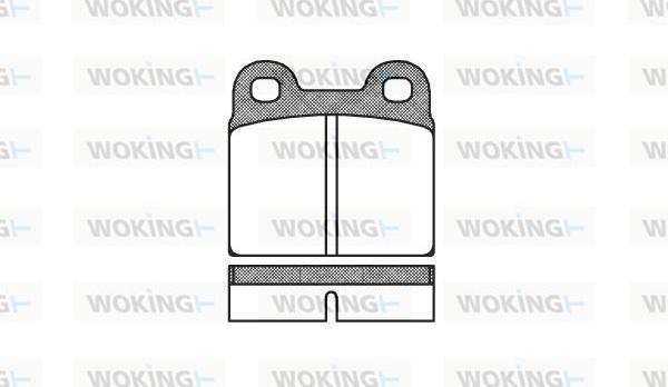 Woking P1073.00 - Bremžu uzliku kompl., Disku bremzes adetalas.lv