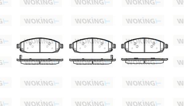 Woking P10733.02 - Bremžu uzliku kompl., Disku bremzes adetalas.lv