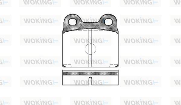 Woking P1073.20 - Bremžu uzliku kompl., Disku bremzes adetalas.lv