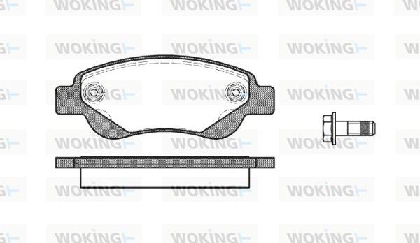 Woking P10773.00 - Bremžu uzliku kompl., Disku bremzes adetalas.lv