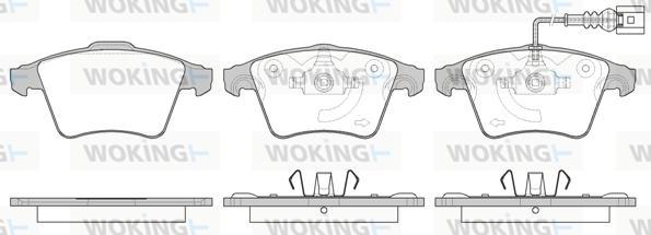 Woking P11453.11 - Bremžu uzliku kompl., Disku bremzes adetalas.lv