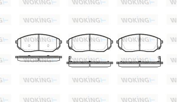 Woking P11413.02 - Bremžu uzliku kompl., Disku bremzes adetalas.lv