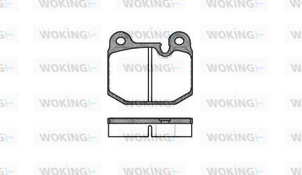 Woking P1143.10 - Bremžu uzliku kompl., Disku bremzes adetalas.lv