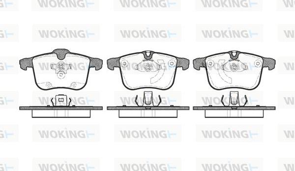 Woking P11533.00 - Bremžu uzliku kompl., Disku bremzes adetalas.lv