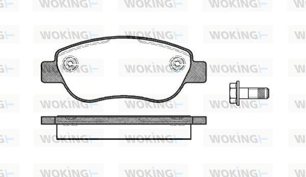 Woking P11693.00 - Bremžu uzliku kompl., Disku bremzes adetalas.lv