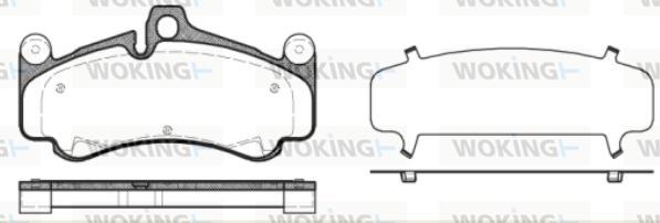 Woking P11663.30 - Bremžu uzliku kompl., Disku bremzes adetalas.lv