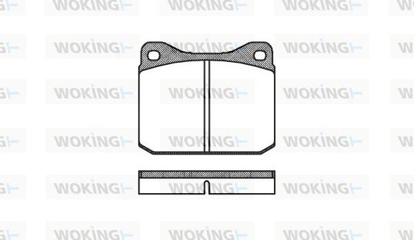 Woking P1103.00 - Bremžu uzliku kompl., Disku bremzes adetalas.lv