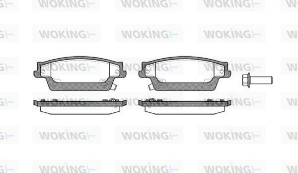 Woking P11873.04 - Bremžu uzliku kompl., Disku bremzes adetalas.lv