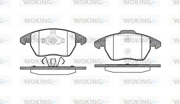 Woking P11303.10 - Bremžu uzliku kompl., Disku bremzes adetalas.lv