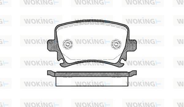 Woking P11313.00 - Bremžu uzliku kompl., Disku bremzes adetalas.lv