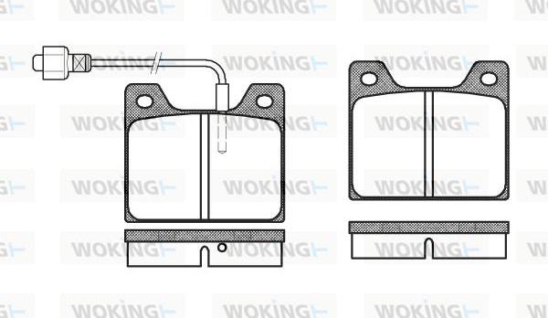 Woking P1133.02 - Bremžu uzliku kompl., Disku bremzes adetalas.lv